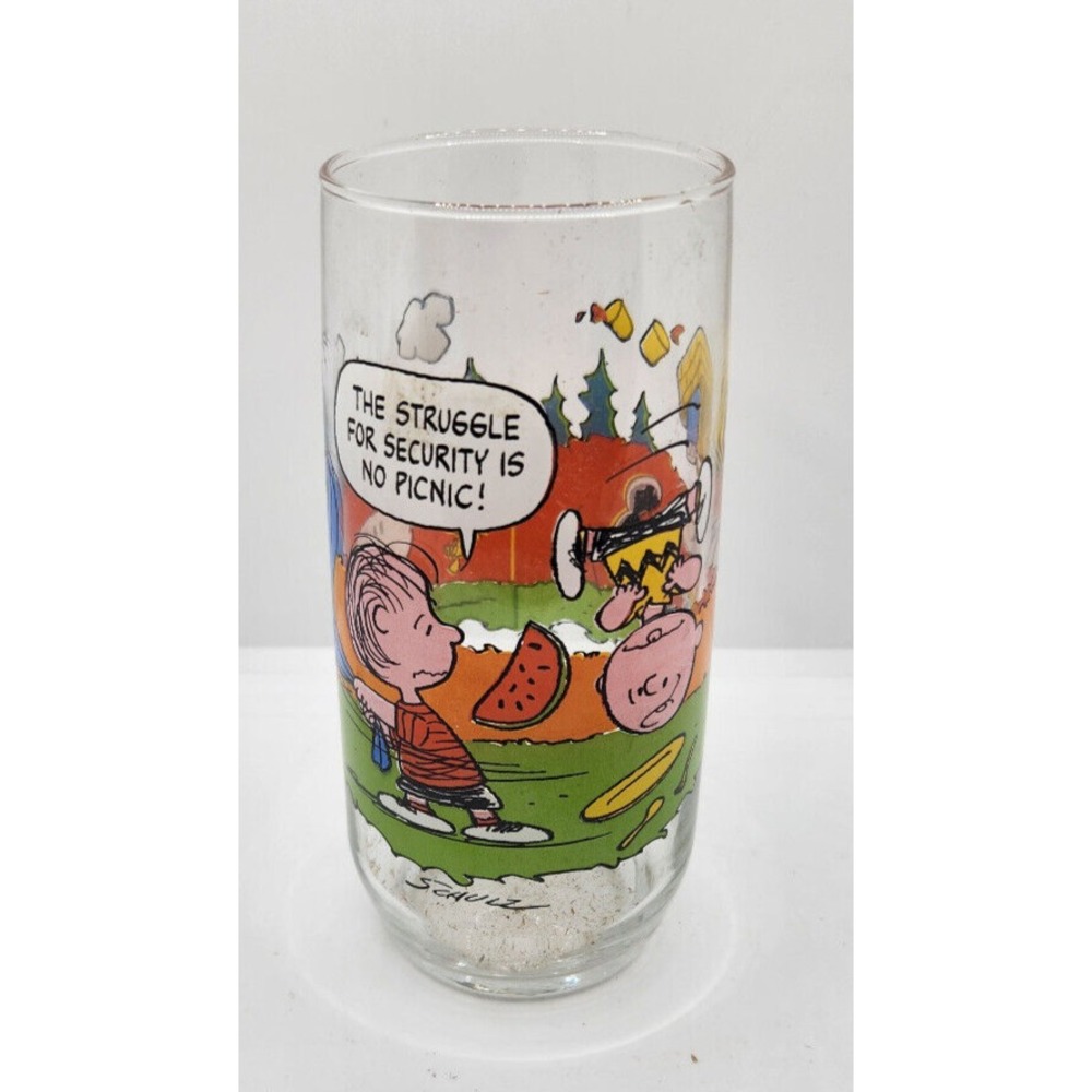 Vintage Camp Snoopy Drinking Glass McDonald's‎